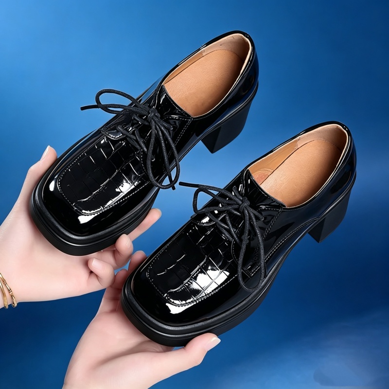 Patent Leather Oxford - Элегантные женские туфли-оксфорды из блестящей кожи