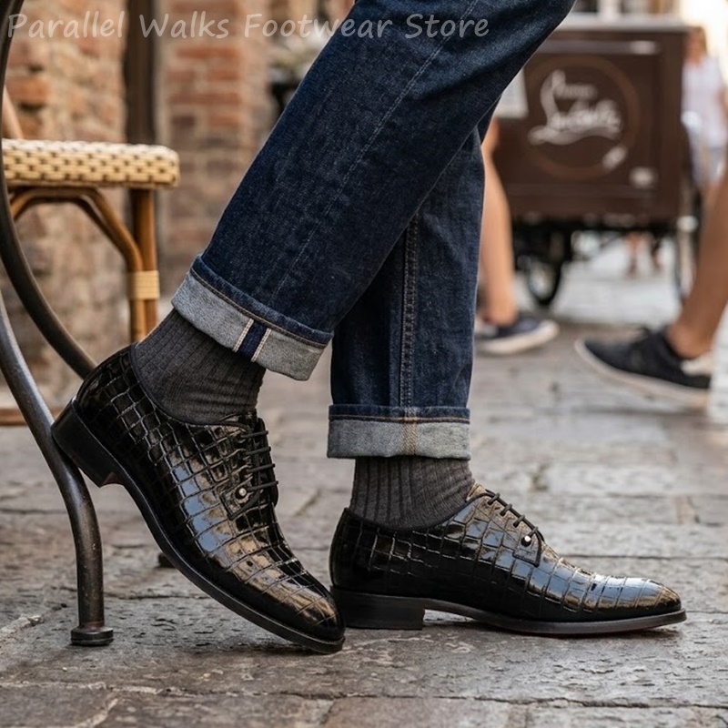 Patent Leather Oxford - Мужские оксфорды из лакированной кожи с