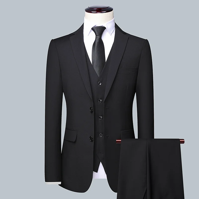 Men Formal Wear Wedding - Мужской однотонный деловой костюм 2025 г.,