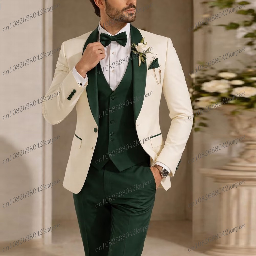 Men Formal Wear Wedding - Новый мужской костюм из цвета слоновой