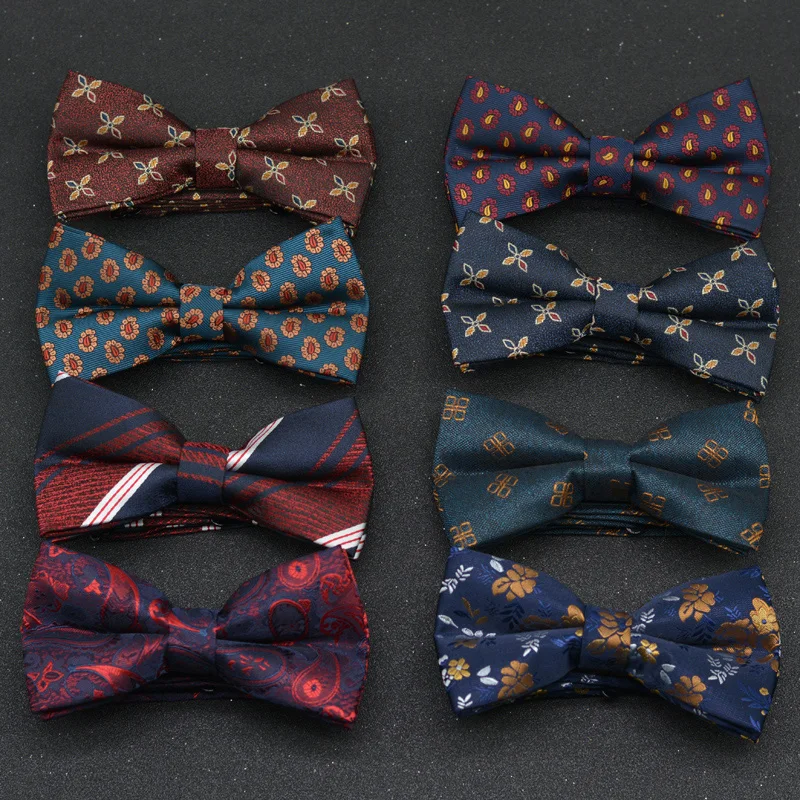 Men Formal Wear Wedding - Мужской галстук-бабочка для свадьбы, двойной, винтажный,