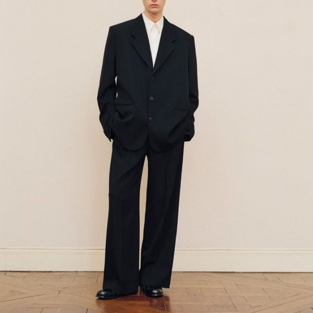 Men Formal Wear Fashion - Мужской черный костюм большого размера, однобортный