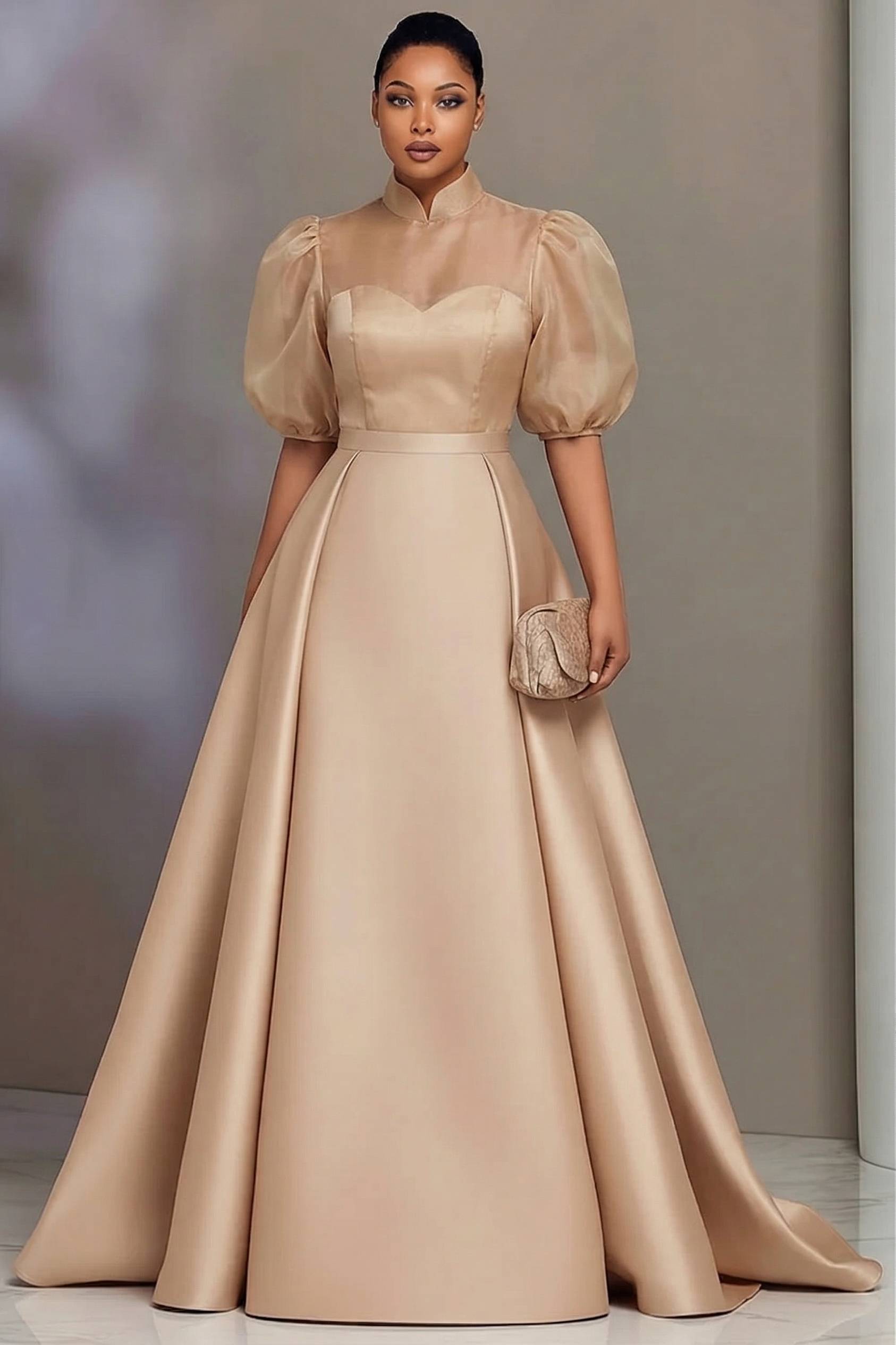 Men'S Formal Wear For Wedding Guest - Элегантные атласные платья больших размеров для