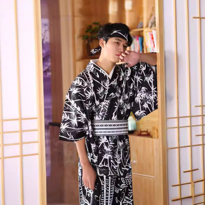Traditional Japanese Men'S Formal Wear - Мужское японское кимоно с бамбуковым узором