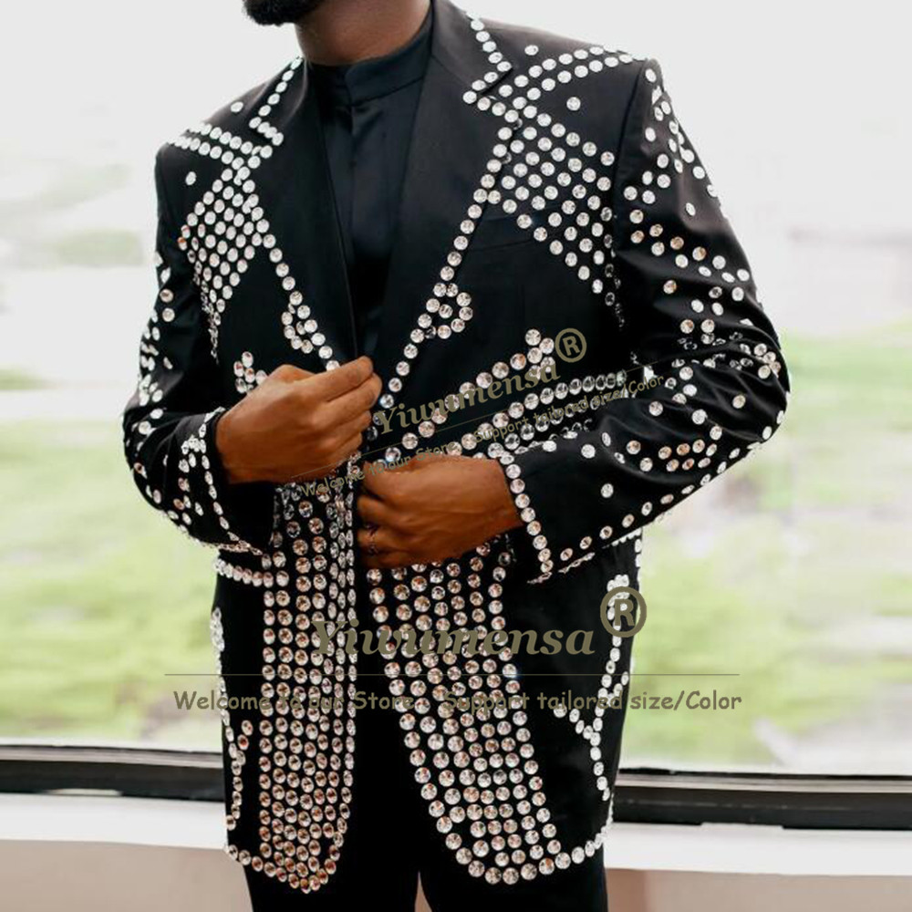 Men Formal Wear Wedding - Костюм с тяжелой вышивкой бисером для
