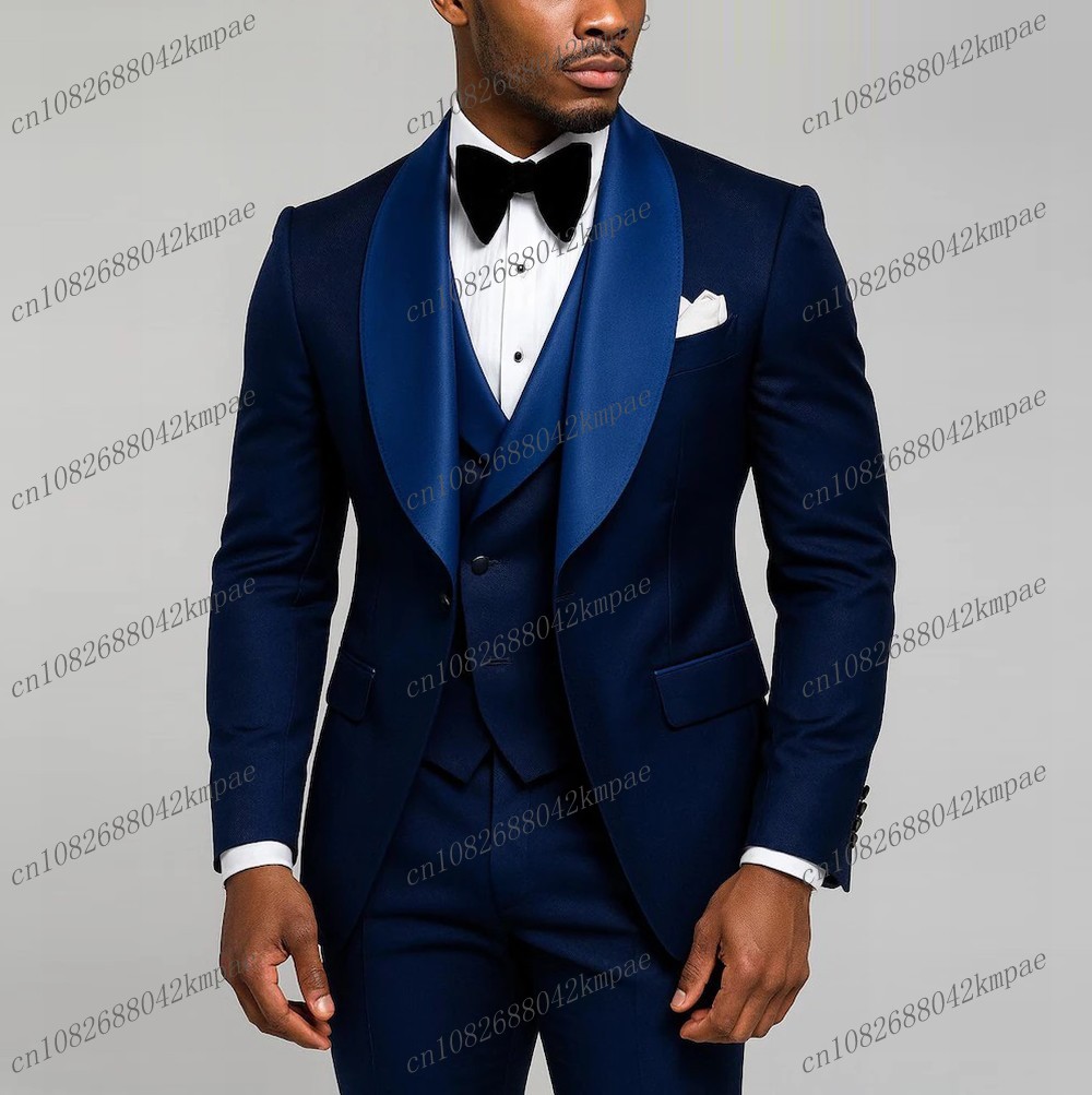 Новый темно-синий деловой мужс – обзор и цена Men Formal Wear Wedding