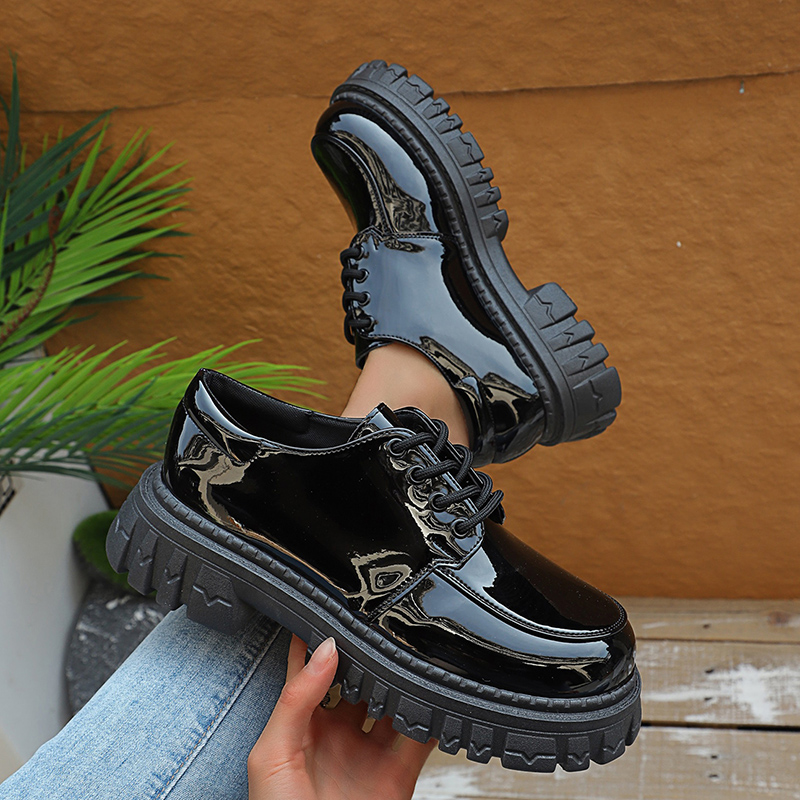 Женские оксфорды на массивной  – обзор и цена Patent Leather Oxford