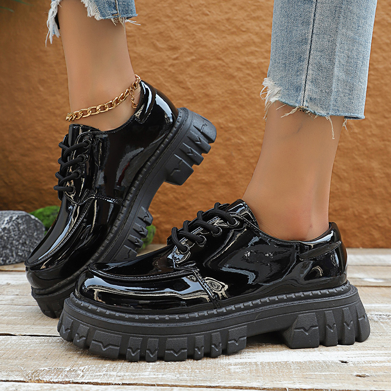 Женские оксфорды на массивной  – обзор и цена Patent Leather Oxford