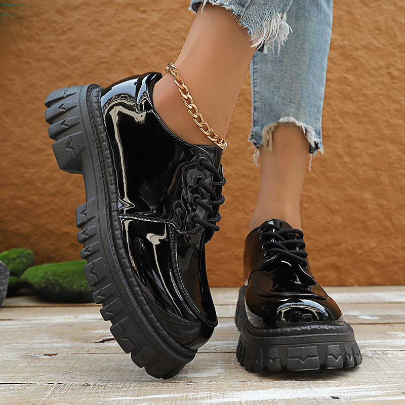 Женские оксфорды на массивной  – обзор и цена Patent Leather Oxford