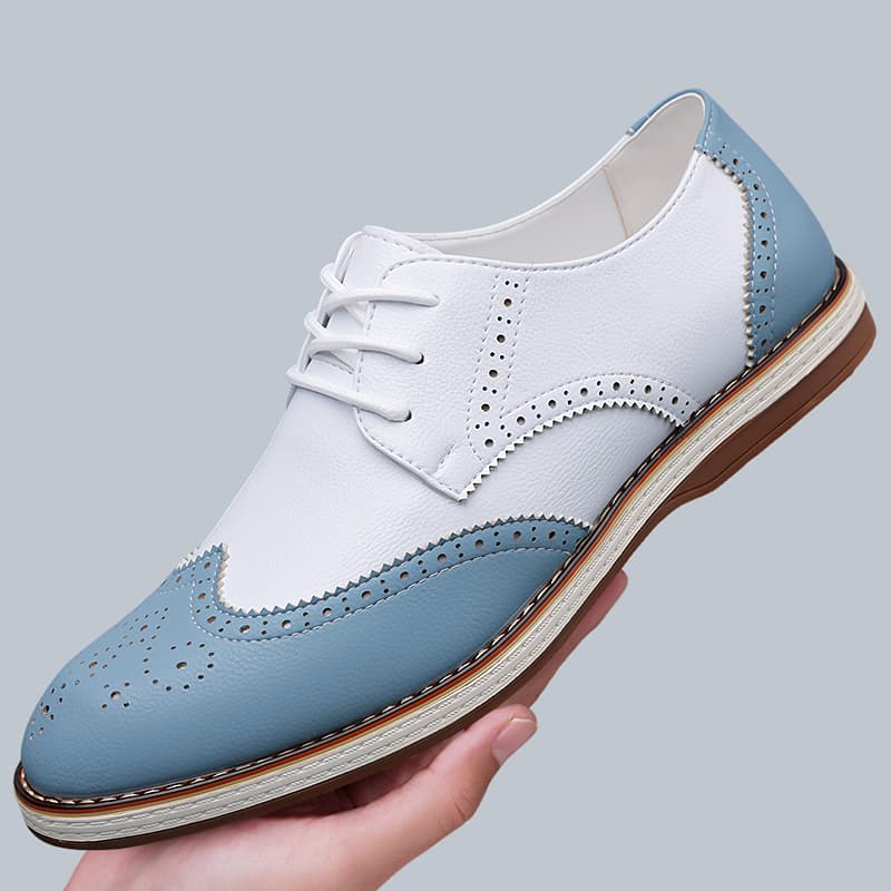 Мужские белые и синие двухцвет – обзор и цена Patent Leather Oxford