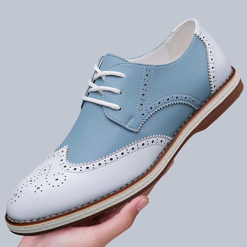 Мужские белые и синие двухцвет – обзор и цена Patent Leather Oxford