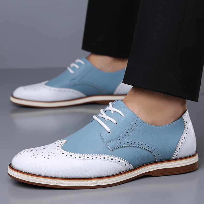 Мужские белые и синие двухцвет – обзор и цена Patent Leather Oxford