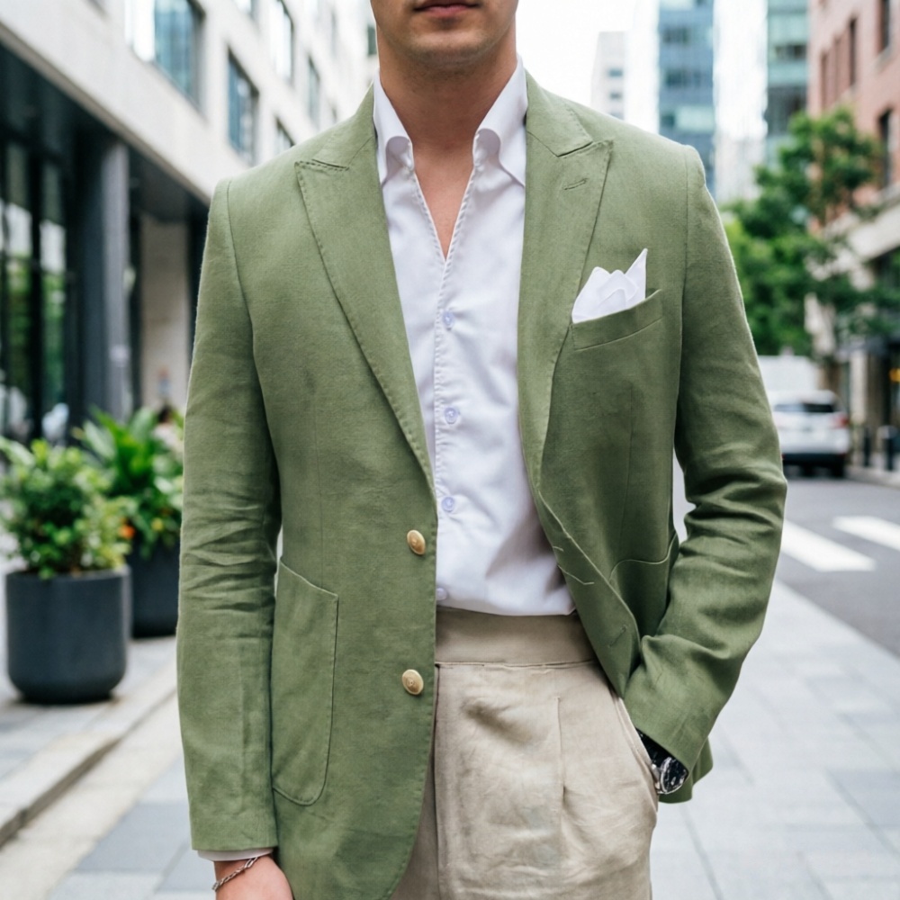 Льняной костюм для мужчин в цв – обзор и цена Men'S Semi Formal Office Wear