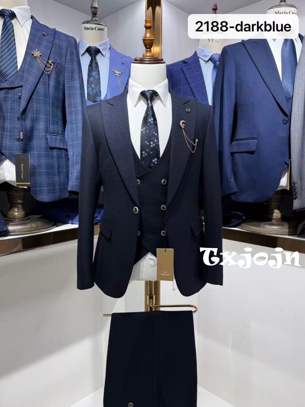 Темно-синий мужской деловой ко – обзор и цена Men Formal Wear Fashion